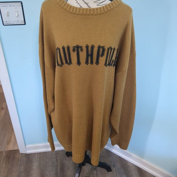 Vintage Southpole Sweater Mens XXL Cable Knit Hip Hop Streetwear Sweatshirt Y2K - Picture 1 of 8
